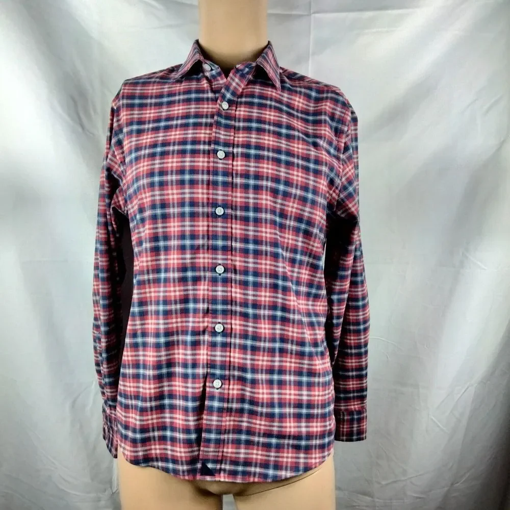 UNTUCKIT Men's Sz M Multicolor Plaid Long Sleeve Button-Front Millbrook Shirt - Picture 1 of 6